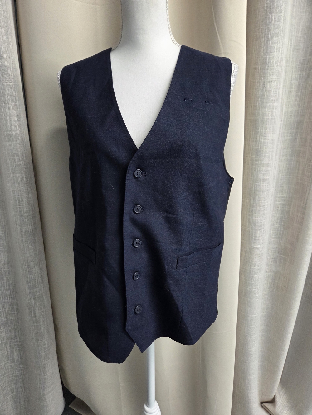 NWT Stan Herman x JetBlue Navy Vest Orange Trim Airline Size 40